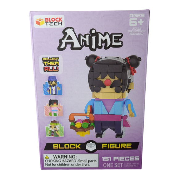 Anime Block Figure Building Set 151 pcs - Brand New Factory Sealed -Girl -Purple - Picture 1 of 4